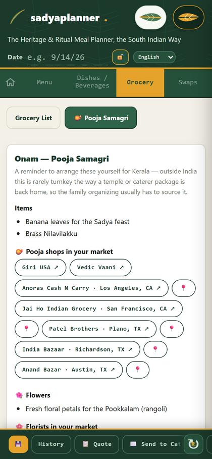 The Pooja Samagri list